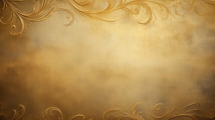 Wall Mural - elegant textured gold vignette background