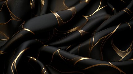 Wall Mural - scarf luxury gift black