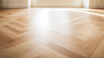 Poster - oak herringbone wood floors