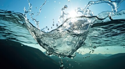 Poster - crystal clear water splash