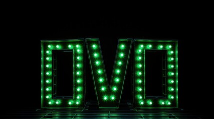 Wall Mural - vibrant neon green letters