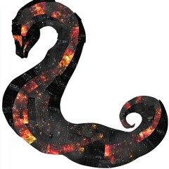 Wall Mural - celestial serpent a cosmic silhouette
