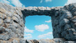 © danadesa - Stone archway, blue sky, clouds, ancient ruins, travel
