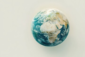 Poster - Earth Globe Showing Africa Europe and Asia Continents on a Clean Background for Design