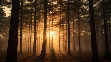 Wall Mural - ethereal trees field landscape