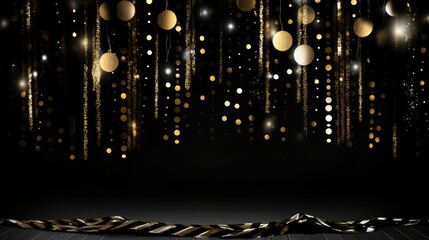 Wall Mural - gold black celebration background