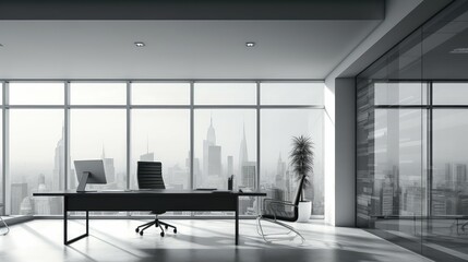 Poster - sleek office interior background