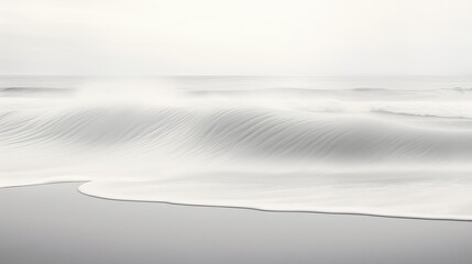 Canvas Print - shore gray wave