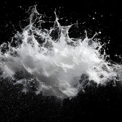Poster - dynamic water splash freeze motion on black backdrop freshness and purity in liquid form