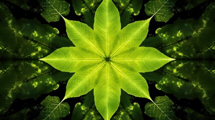 Canvas Print - symmetry pixel leaf