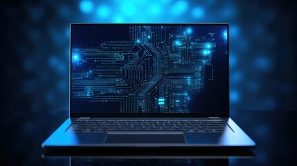futuristic blue tech background