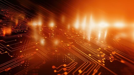 modern orange technology background