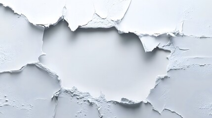 Poster - Abstract White Texture with Torn Paper Effect Revealing a Clean Minimalist Background Space