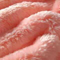 Poster - Soft Pink Faux Fur Texture Abstract Background Gentle and Luxurious Detail