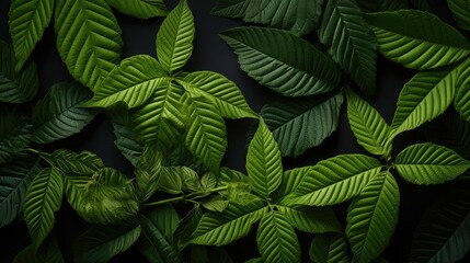 Wall Mural - leaves black walnut tree