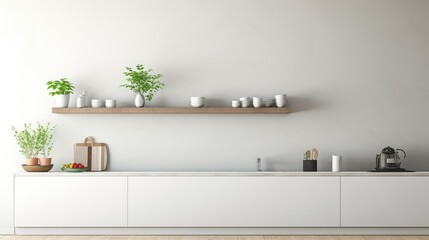 Wall Mural - spacious blank wall kitchen