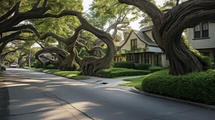 Wall Mural - landscape street trees