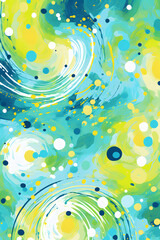 Wall Mural - yellow green blue and white funky texture design abstract geometric pattern graphics poster backgrou