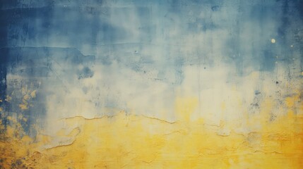 Wall Mural - nostalgic blue and yellow grunge background