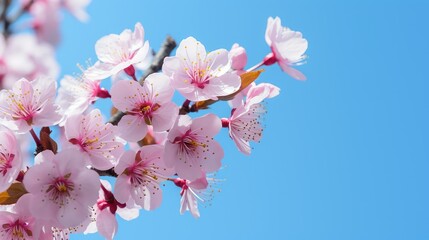 Canvas Print - sky cherry blossom blue