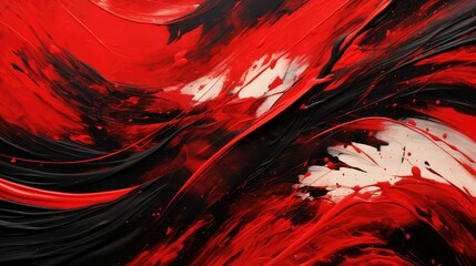 painting black and red pattern
