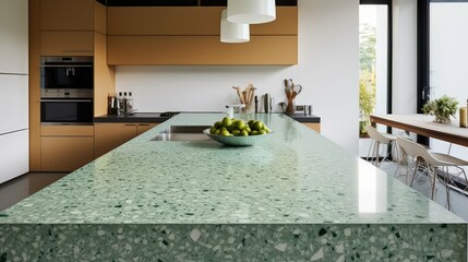 Wall Mural - smooth green terrazzo