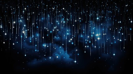 Wall Mural - cascade blue falling stars