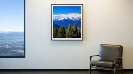 Wall Mural - landscape vertical frame on wall