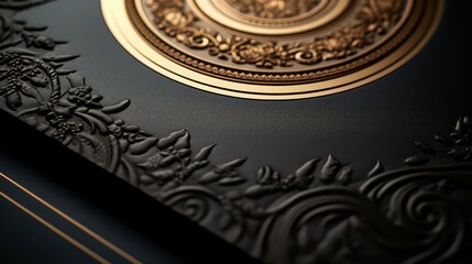 Wall Mural - luxury black and gold letterhead