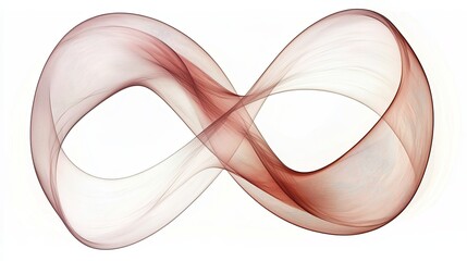 Poster - Elegant abstract infinity symbol design with flowing lines in brown