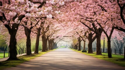 Poster - pathway spring borders