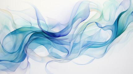 Wall Mural - blue water color lines