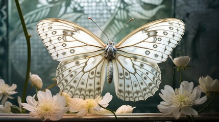 Wall Mural - delicate white wing