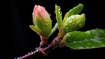 Canvas Print - dew spring bud