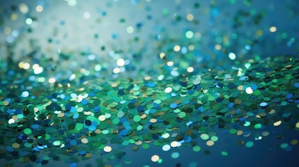 Canvas Print - sky blue and green confetti