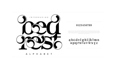 Poster - bedrest typography beauty fashion elegant minimalist serif italic fonts decorative wedding vintage r