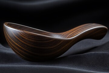 Wall Mural - Exquisite Dark Wood Spoon - A Masterpiece of Craftsmanship