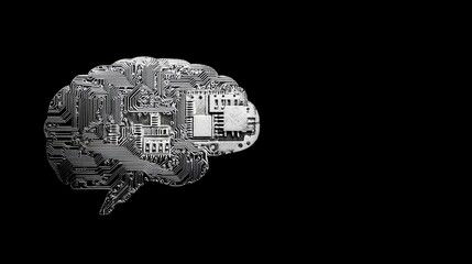 Poster - Circuitry Brain Design Representing Artificial Intelligence Technology