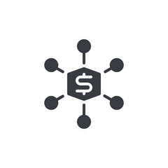 Poster - network of interconnected nodes vector icon