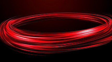 Poster - Abstract Circular Red Light Trails Design with Motion Effect Background Illustration Backdrop Image