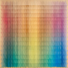 Poster - Abstract Colorful Geometric Mosaic Pattern with Diamond Grid Texture in Warm and Cool Tones Palette