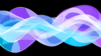 Poster - Abstract Colorful Waves Flowing Against Black Backdrop Modern Design Illustration Ninety Char
