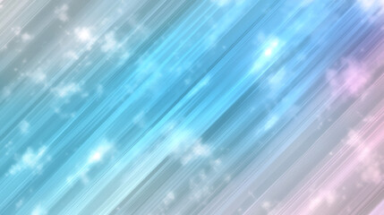 Poster - Abstract Diagonal Stripes with Hazy Sparkle Background in Shades of Blue White and Pink Gradient
