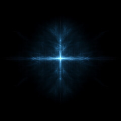 Poster - Abstract Light Grid Explosion Graphic Design Art Concept with Digital Particle System Effect