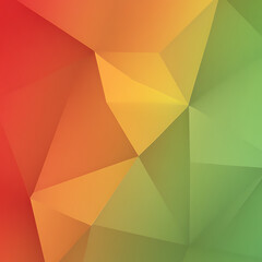 Poster - Abstract Low Poly Angular Gradient Design with Red to Green Color Transition Illustration