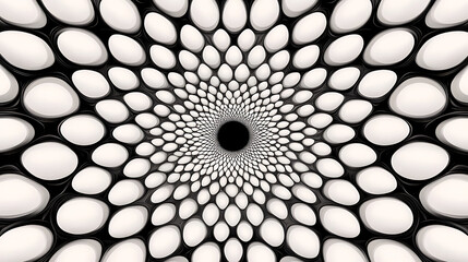 Poster - Abstract Optical Illusion Spherical Pattern Tunnel Vision and Infinite Depth Concept Art