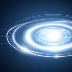 Poster - Abstract Portal of Light and Energy Unleashing Quantum Realm with Luminous Circular Design