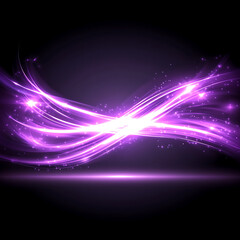 Poster - Abstract Purple Light Streaks with Sparkles Background for Modern Creative Designs and Artworks