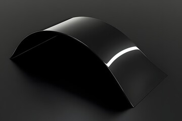 Poster - Black curved bridge, dark background, minimal design, product display