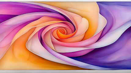Poster - abstract swirl of vibrant color harmony in circular motion design for creative expression artwork